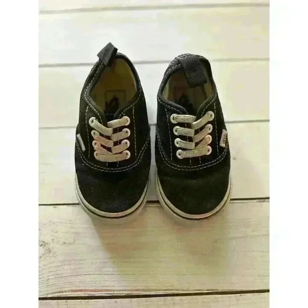 Vans Old Skool Black Lace Up Sneakers Toddler Size 6